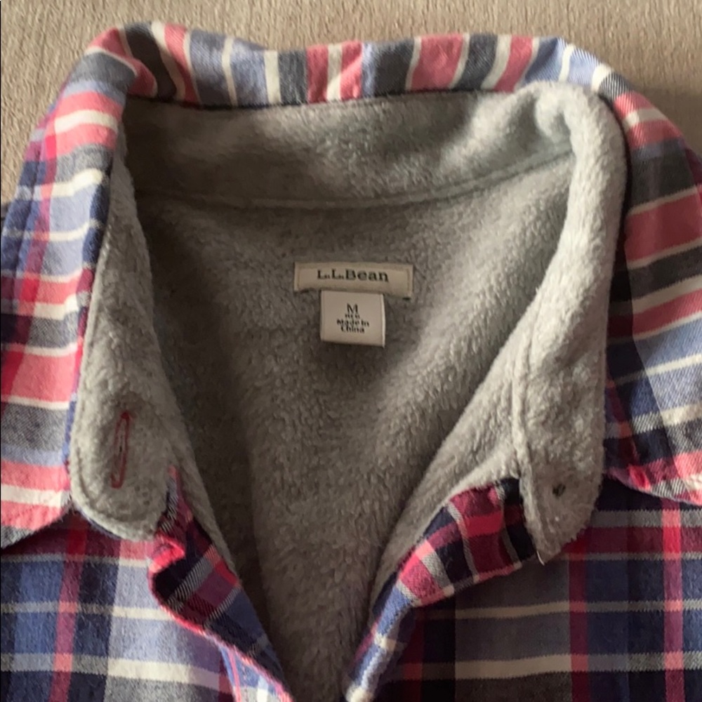 LL Bean fleece lined button down
